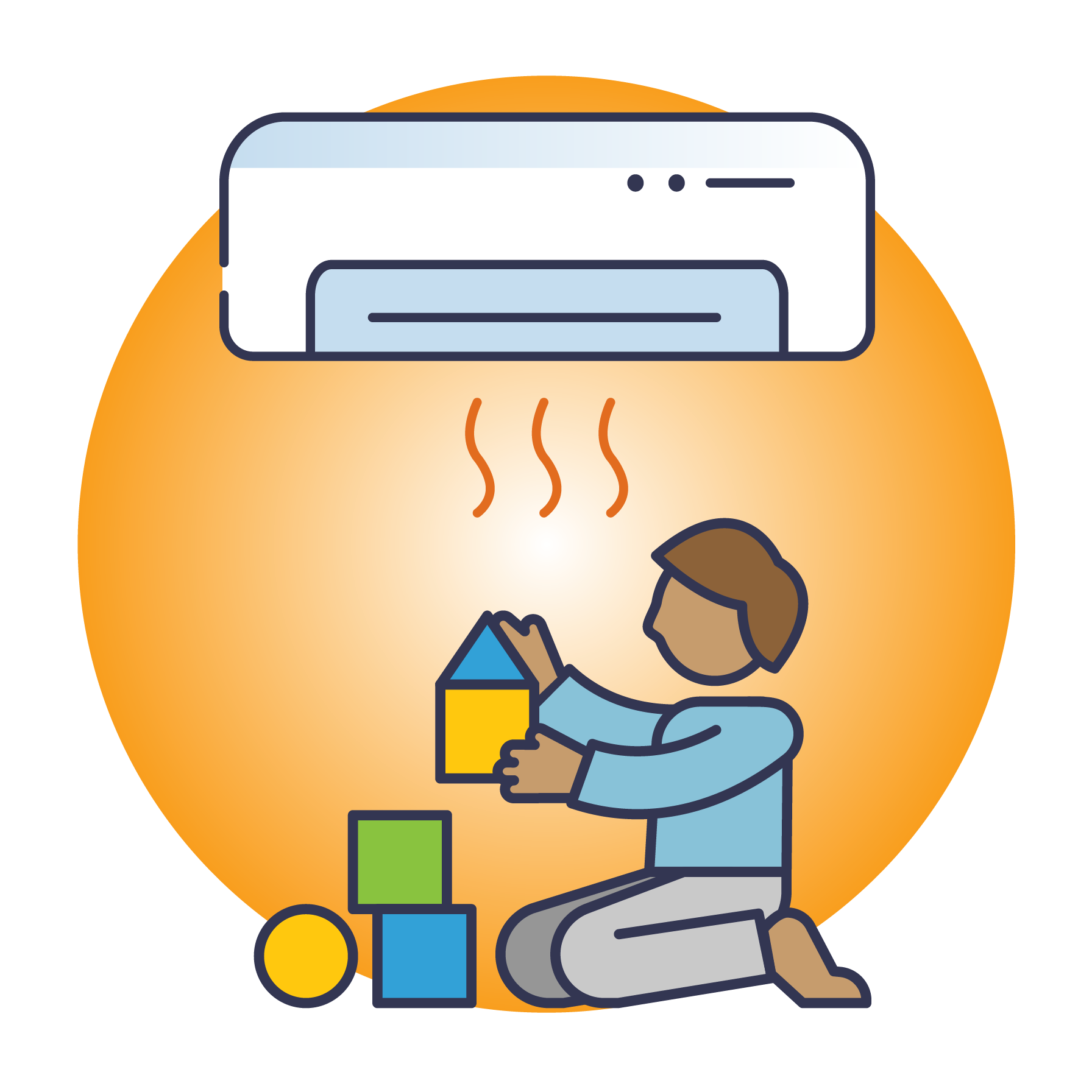 Graphic of a heat pump
